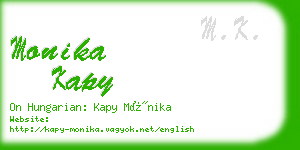 monika kapy business card